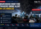 Warehouse Roof Fire Triggers Smoke Alert in Los Angeles