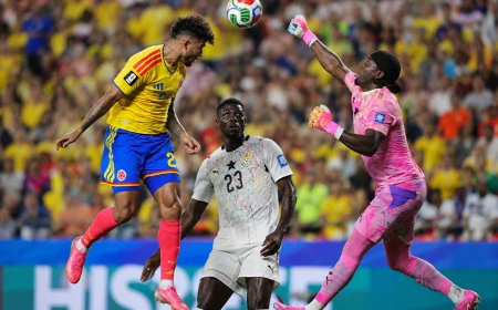 Colombia Beat Ghana 1-0 to Set Up World Cup Showdown With Switzerland
